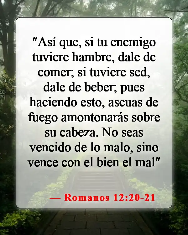 Versículos de la Biblia sobre perdonar a quienes te han hecho daño (Romanos 12:20-21)