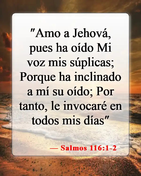 Versículos de la Biblia sobre el dolor (Salmos 116:1-2)