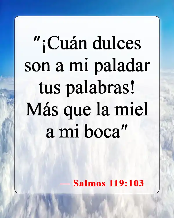 Versículos de la Biblia sobre el alimento espiritual (Salmos 119:103)