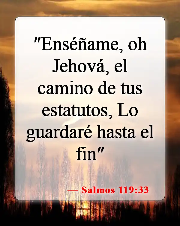 Versículos bíblicos sobre orar y leer la Biblia (Salmos 119:33)