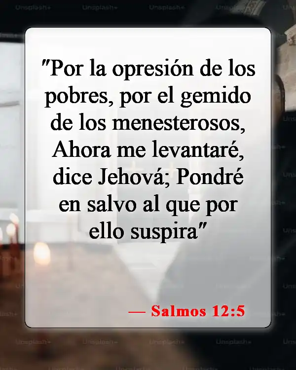 Versículos bíblicos sobre la opresión (Salmos 12:5)