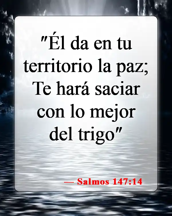 Versículos de la Biblia sobre la paz mental (Salmos 147:14)