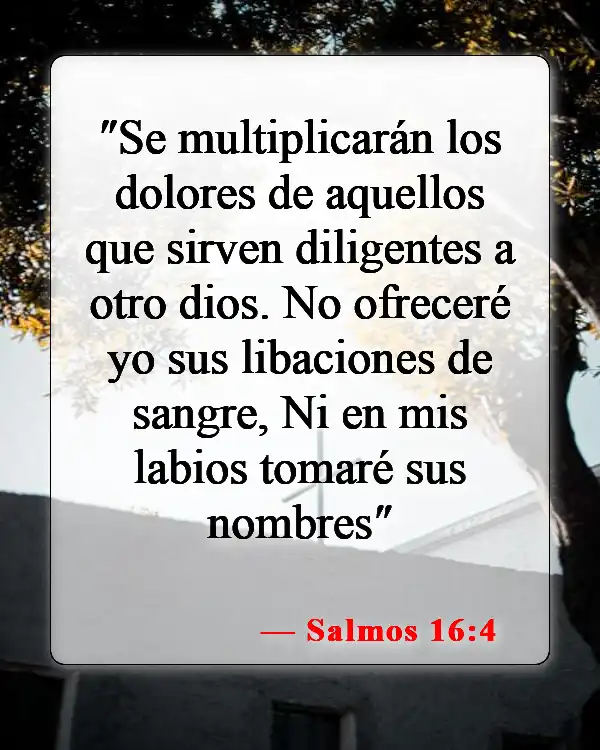 Versículos de la Biblia sobre los idólatras (Salmos 16:4)