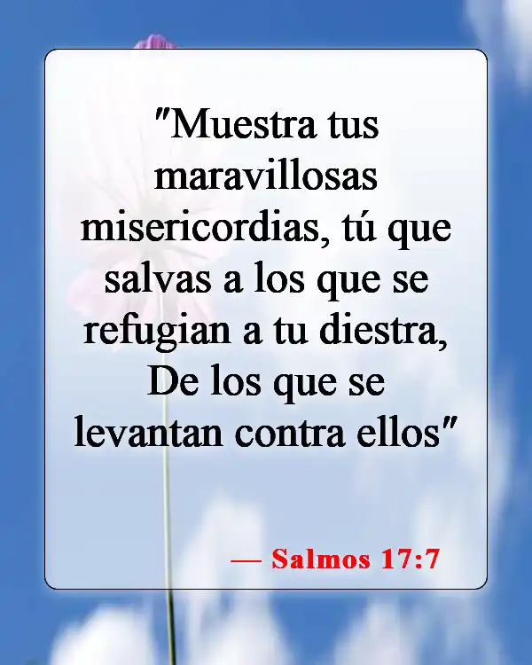 Versículos de la Biblia sobre la mano derecha de Dios (Salmos 17:7)