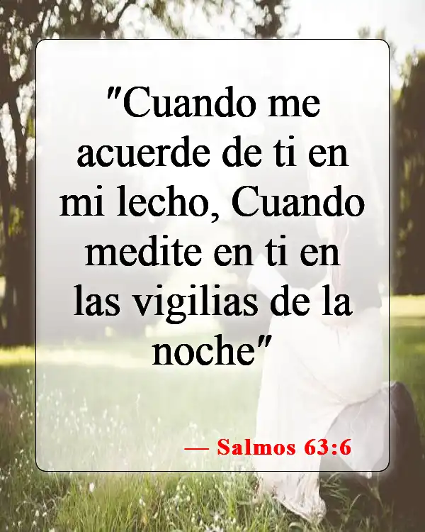 Versículos bíblicos sobre el tiempo de quietud (Salmos 63:6)