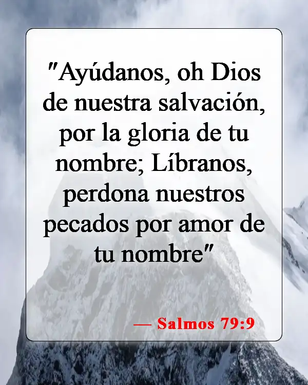 Versículos de la Biblia sobre el perdón de los pecados (Salmos 79:9)