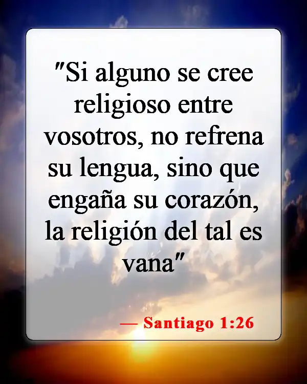 Versículos bíblicos sobre el mal lenguaje (Santiago 1:26)