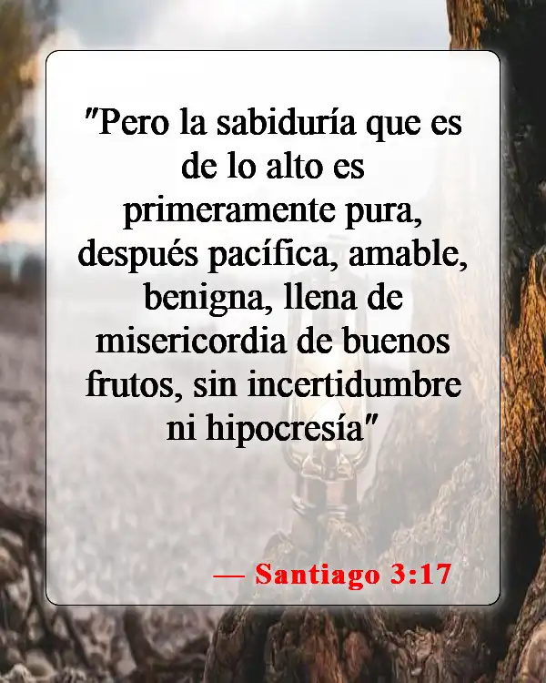 Versículos de la Biblia sobre la toma de decisiones (Santiago 3:17)