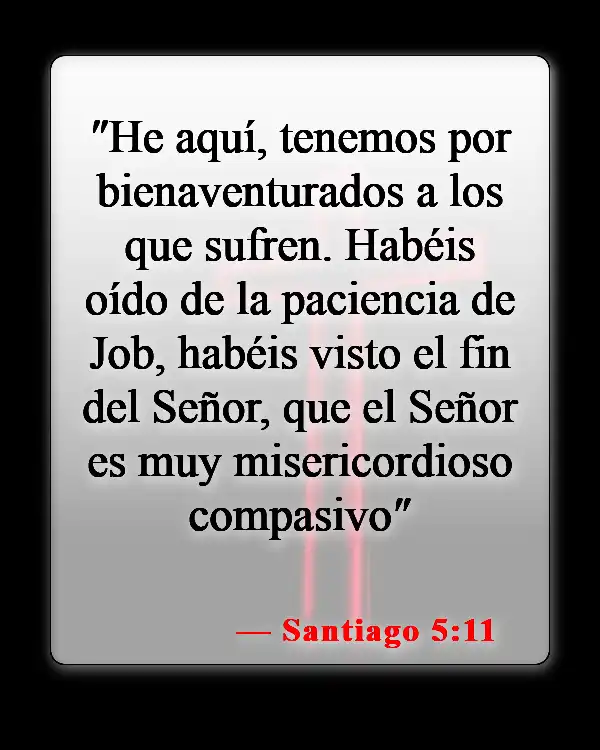 Versículos de la Biblia sobre las cosas malas (Santiago 5:11)