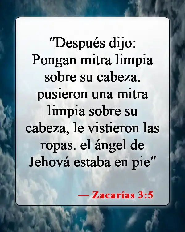 Versículos de la Biblia sobre el cubrimiento de la cabeza (Zacarías 3:5)