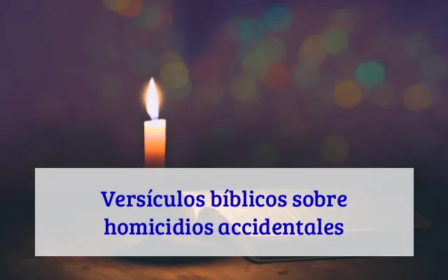 Versículos bíblicos sobre homicidios accidentales