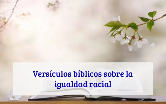 Versículos bíblicos sobre la igualdad racial