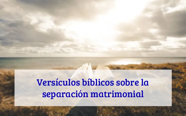 Versículos bíblicos sobre la separación matrimonial