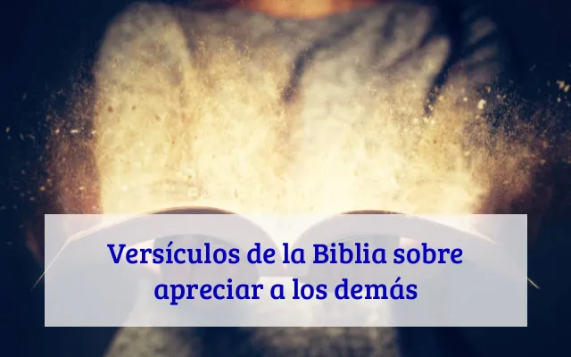 Versículos de la Biblia sobre apreciar a los demás