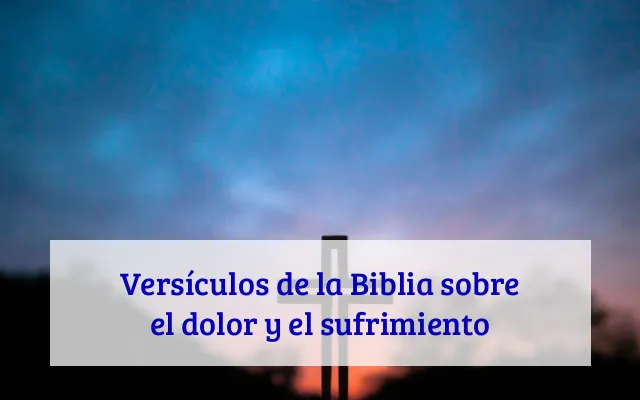 Versículos de la Biblia sobre el dolor y el sufrimiento