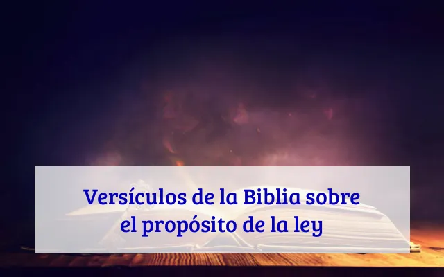 Versículos de la Biblia sobre el propósito de la ley