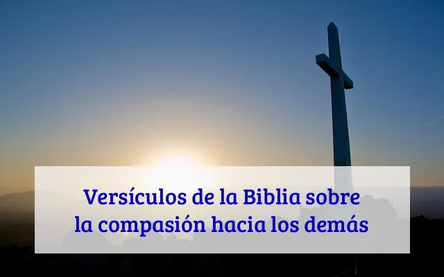 Versículos de la Biblia sobre la compasión hacia los demás