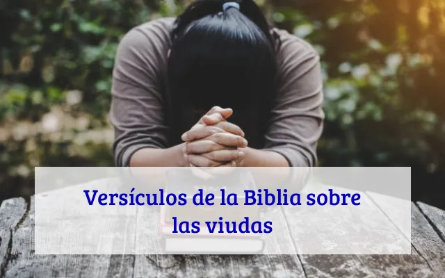 Versículos de la Biblia sobre las viudas