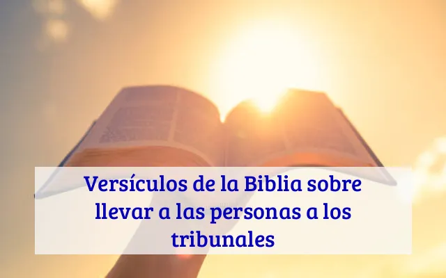 Versículos de la Biblia sobre llevar a las personas a los tribunales