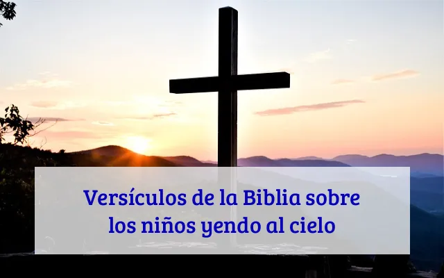 Versículos de la Biblia sobre los niños yendo al cielo