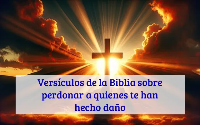 Versículos de la Biblia sobre perdonar a quienes te han hecho daño