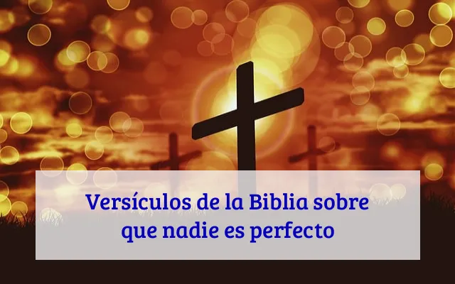 Versículos de la Biblia sobre que nadie es perfecto